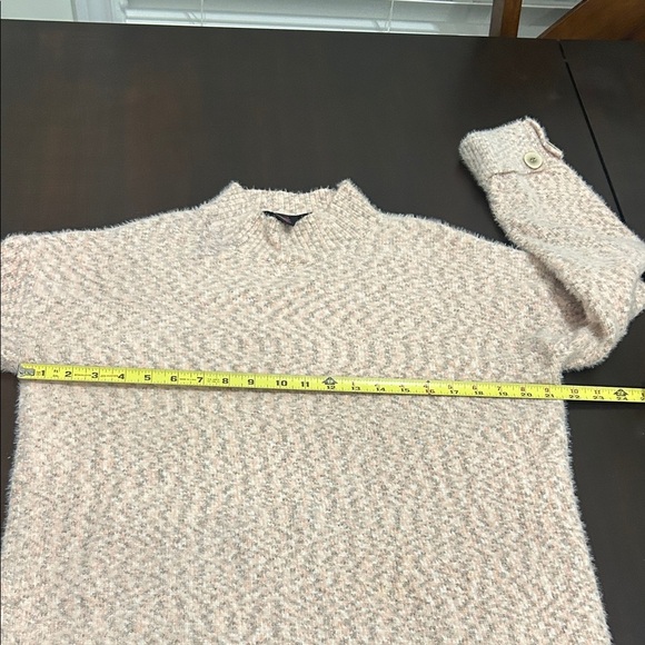 Elena Wang Soft Pastel Pink Mock Neck Sweater Size L - Picture 3 of 16